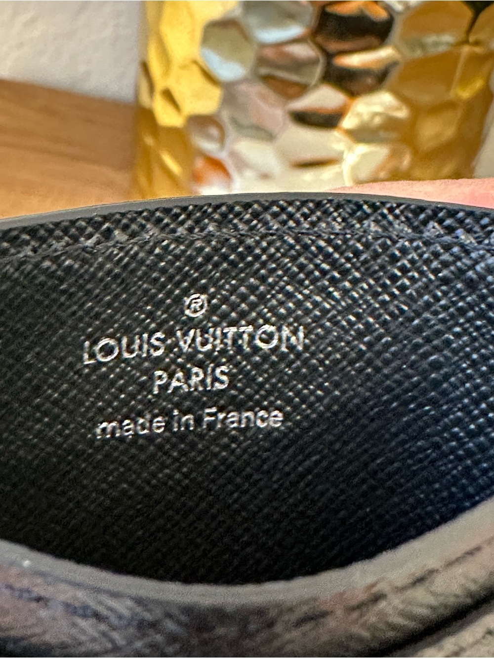 Louis Vuitton Brown Monogram Card Holder with Black Top - Picture 5 of 7